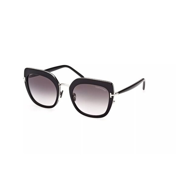 New Authentic Tom Ford Virginia FT0945-05B-55 Butterfly Sunglasses - Picture 1 of 5